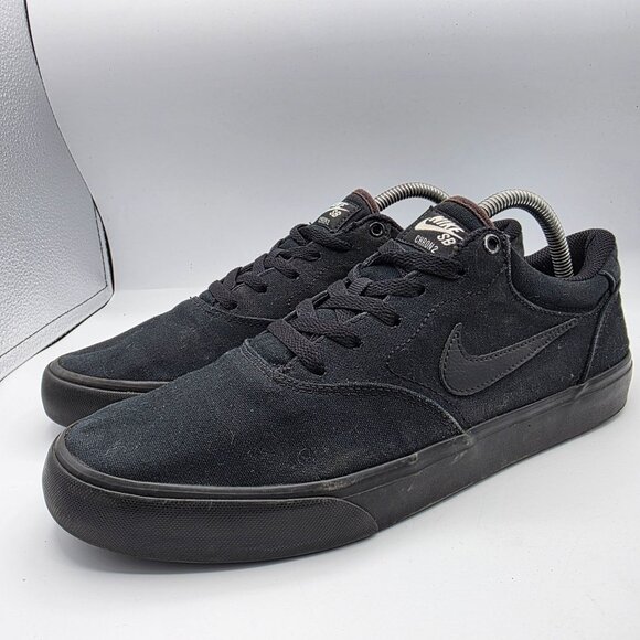 Nike SB Chron 2 Mens Size 10 Triple Black Shoes Skateboarding Casual Walking - Picture 4 of 13